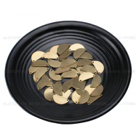 20-1000 Pcs Brass Half Moon Charms Finding Blank Semi Circle Stamping Tag Link Connector for Earrings Making ( 2 Holes 3 Sizes)