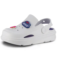 【KangaROOS】美國袋鼠鞋 女 ROO CLOG 厚底洞洞鞋 休閒/生活 白(KW41719)