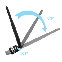 150Mbps External USB WiFi Dongle Adapter Wireless Network Card with Antenna WiFi Adapter Suitable for PC laptops projectors