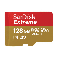 【SanDisk 晟碟】Extreme microSDXC V30 A2 128GB 190MB/s記憶卡(平行輸入)