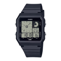 【CASIO 卡西歐】輕巧電子錶 經典黑 環保材質錶帶 生活防水 LED照明 LF-20W(LF-20W-1A)