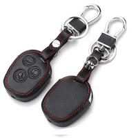 Leather car key case coverset protector car key cover accessories fit for ford Mondeo Fiesta Focus C-Max key cover