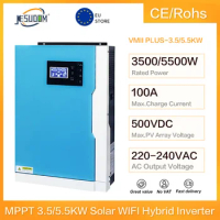 3500W 5500W MPPT Solar Inverter With WiFI AC 220V DC 48VDC Pure Sine Wave Hybrid Inverter 100A 500VDC PV Input 5500W