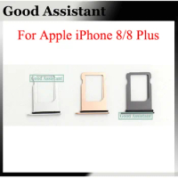 For Apple iPhone 8 iPhone8 8G iPhone 8 Plus iPhone8 Plus 8Plus 8P Sim Tray Micro SD Card Holder Slot Parts Sim Card Adapter