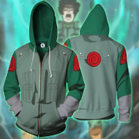 Áo Hoodie In 3D Naruto Maiket, Thiết Kế Might Guy, Áo Nỉ Có Mũ Trùm Đầu Mở Phía Trước, Thích Hợp Để 