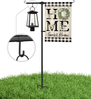 Garden Flag Stand Holder with Shepherd Hooks for 12 x 18 Flag 51 Inch Height with 3/4 Inch Extra Thi