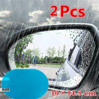 2pcs Rainproof Car Rearview Mirror Sticker Anti-fog Protective Film Rain Shield