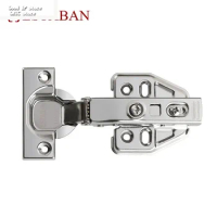 304 Stainless Steel Hydraulic Hinge Soft Close No Drill Hole Clip-on Cabinet Hinge Furniture Hardware