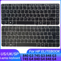 NEW US/UK/Spanish laptop keyboard For HP EliteBook 840 G3 745 G3 745 G4 840 G4 848 G3 848 G4 819877-001 819876-031 819876-071