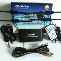 Car 4 Antenna DVB-T2 180-200km/h 4 Mobility Chip DVB T2 Car Digital TV Tuner HD 1080P TV Receiver BOX DVBT2