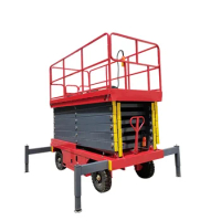 CE Approved 4-18 m Electrical Mobile 4 Wheels Hydraulic Scissor Lift Table/Electric Man lift Scissor Lifting Platform