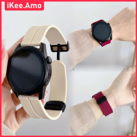 Silicone Magnetic Buckle Strap For Huawei GT 2 3 4 Samsung Galaxy Watch 6 5 4 Amazfit Garmin Soft Wa