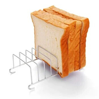 Stainless Steel Toast and Bread Rack 8 Slots Rectangle Food Display Tool For Air Fryer Accessories