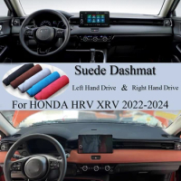 For HONDA HRV Vezel H-RV XRV H RV 2022 2023 2024 Suede Leather Dashmat Dash Mat Cover Dashboard Pad Sunshade Carpet Accessory