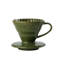 【HARIO】V60 彩虹磁石濾杯–藍媚茶／1-2杯／VDC-01-AG(陶瓷濾杯)