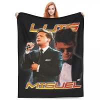 L-Luis Miguel Flannel Blanket Mexican Music Singer Super Warm Throw Blanket for Chair Picnic Funny Bedspread Sofa Bed Cover
