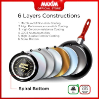 Maxim New Prestige Wajan Penggorengan Teflon Anti Lengket 24Cm Deep Wok Pasti Diskon