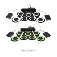 Portable Electronic Drum USB Roll Type Silicon Drum Set Digital Electronic Drum Set 7 Suitable for Beginners Children