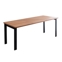 Birdie-工業風6尺鋁合金長桌/餐桌/會議桌/工作桌-T1型180×80cm-180x80x74cm