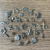 Antique Pewter Charms for Jewelry Making Heart Cactus Clover Bee Unicorn Charms Handmade Jewelry Diy