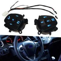 Blue Led Steering Wheel Cruise Control Switch Button For Ford Fiesta MK7 MK8 ST Ecosport 2013