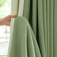 1PC Minimalist Curtains, High Blackout Curtains, Chenille Curtains, Striped Texture Curtains
