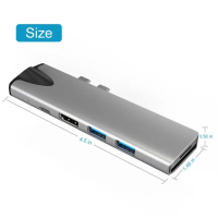 USB C Hub To RJ45 HDMI 4K TF SD Reader MacBook Pro/Air M1 2021