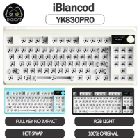 iBlancod YK830pro Mechanical Keyboard Kit 3mode USB/2.4G/Bluetooth Wireless Keyboard Kits Hot Swap Rgb 87key Gaming Keyboard Kit
