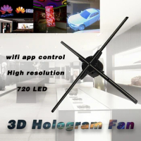 3D fan hologram 65cm hologram diaplay led hologram fan 3D led fan wifi app control holographic advertising light 720 led bead