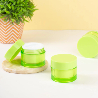 Pot Diva Cream 15 gr Hijau Stabilo Transparan Tutup Hijau Penta/Wadah
