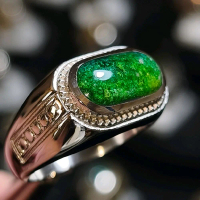 BATU KECUBUNG KARANG HIJAU ring size 8
