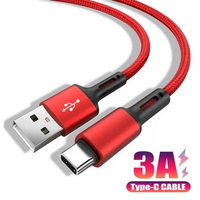 USB Cable 3A Fast Charging USB Type C Cable For Samsung Xiaomi Huawei Mobile Phone Cord USB C Type-C Data Wire 1M 1.5M 2M 3M