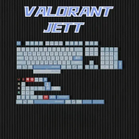 ECHOME Valorant KeyCap Custom JETT Set 108keys PBT Dye Subbed Cherry Anime Key Caps for Mechanical Keyboard Gaming Accessories