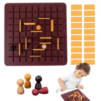 Chess Boards For Adults Two-Player Interception Game Set Wooden Checkers Pieces Wood Chess Set Travel Portable Chess Game Sets