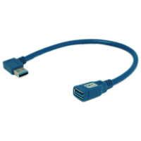 fujiei USB 3.0延長線 A公左彎 A母 30cm  L型彎頭 無氧銅製造，純銅線芯，傳輸信號穩定、速率高