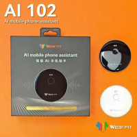 Trình dịch thông minh AI102, tròn, đa ngôn ngữ, di động, AI, Bluetooth , phiên dịch giọng nói thời g