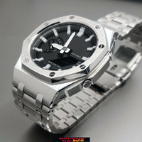 {保固一年 可打統編}適用卡西歐GA2100改裝農家橡樹GAB精鋼表殼表帶離岸型改裝套件GM