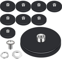 Rubber Coated M6 Male/Female Neodymium Magnet Base Anti Scratch Magnet and Thread with Bolts Nuts Lighting Camera Tools