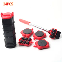 Portable Heavy Duty Furniture Lifter Furniture Mover Set 4 Move Roller 1  Wheel Bar for Lifting