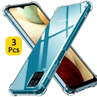 3 Pcs Clear Case For Samsung Galaxy M12 M32 5G M22 4G M32 4G Thick Shockproof Soft Silicone Phone Cover for Samsung M52 5G