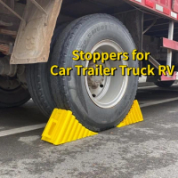 Portable Wheel Chock Non Slip car Threshold Ramp Wheel Stopper Heavy Duty Plastic ABS Stop Slider Block For Truck Parking RV SUV