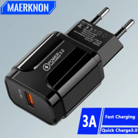 USB Charger Quick Charge 3.0 Fast Charging For Iphone Samsung Huawei Xiaomi 13 Phone Tablet EU/US Plug Universal Phone Charger