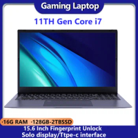 I7 Gaming Laptop 15.6" Core I7 1165G7 2GB Discrete Graphics NVIDIA MX450 8G/16GB RAM Fingerprint Backlight Laptop 5G WiFi 6 BT