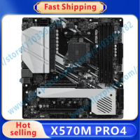X570M PRO4 Motherboard AMD X570 M4 4×DDR4 USB 3.2 PCI-E 4.0 M.2 Micro ATX