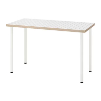 LAGKAPTEN/ADILS 書桌/工作桌, 白色 碳黑色/白色, 120 x 60 公分