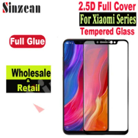 100pcs For Redmi 12 5G Note 12s Note 12 Pro 12C A2 A1 POCO M6 Pro F5 2.5D Full Glue Tempered Glass Screen Protector
