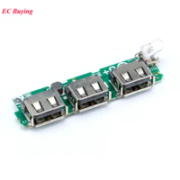 3 USB 3V to 5V 2A Mobile Power Bank Charger Controller Module Step Up Boost Power Module Lithium Battery Charging Board LED