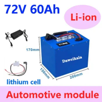 Electric Vehicle Li-ion Battery 72V60V48V 60Ah Super Capacity 100km Lithium Battery Electric Motorcycle Tricycle Lithium Battery