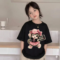 Eleora Kids Kaos Anak Perempuan Kicay Mania Cat Baju Hitam Atasan Oversize Anak Perempuan Buat Umur
