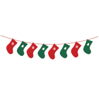 【BLS】聖誕毛氈布裝飾吊旗-襪子(節慶派對/裝飾佈置/吊旗)